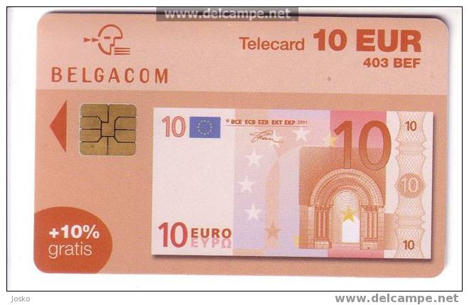 Belgium - Money - Banknote - Bill - Banknotes - Billet - Bank Note - Bills - Notes - 10. EURO  (see Scan - Voir Scan ) - Con Chip