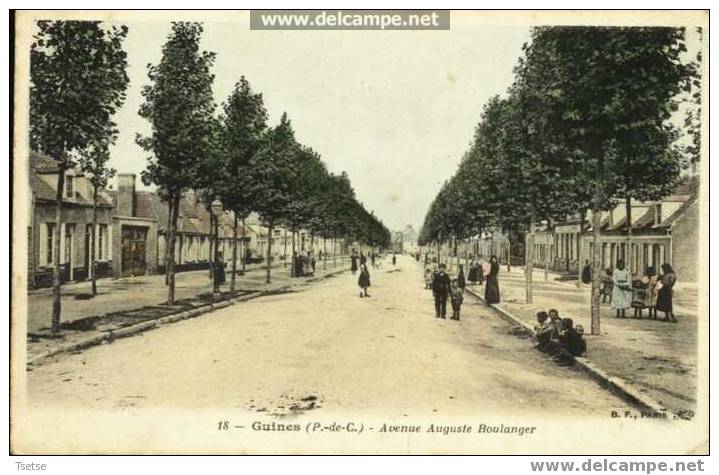 Guines - Avenue Auguste Boulanger ( Couleur-animée ) -1905 - Guines