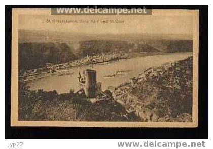 CP Ancienne Allemagne Saint-Goarshausen Burg Katz Und St Goar Château - A Circulée - Rhein-Hunsrück-Kreis