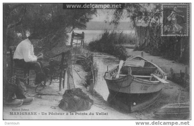 13 //BOUCHES DU RHONE / MARIGNANE / Un Pêcheur A La Pointe Du Vallat, Ed Reboul - Marignane