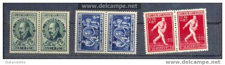 Belgie Ocb Nr : 731 - 733 **  In Paar (zie Scan) - Unused Stamps