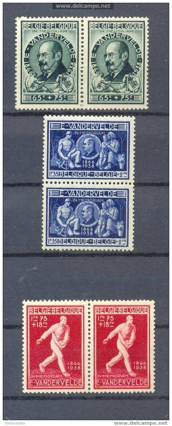 Belgie Ocb Nr : 731 - 733 **  In Paar (zie Scan) - Unused Stamps