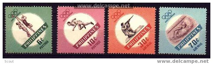 PHILIPPINES - 1960 - J. O. DE ROMA YT 504/505 + PA 61/62 ** - Verano 1960: Roma