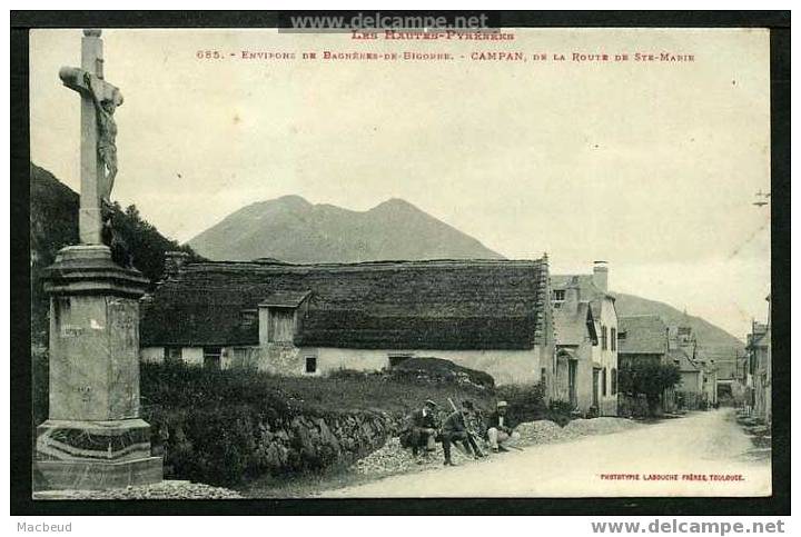 65 - CAMPAN - La Route De Sainte Marie - ANIMÉ - Campan