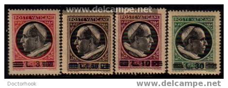 VATICAN   Scott # 102-9, E 7-8* F-VF MINT LH - Unused Stamps