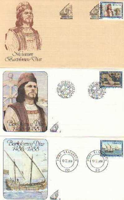 RSA 1988 5 X Enveloppes Bartolomeas Diaz Mint # 1533-1 2 - Other & Unclassified