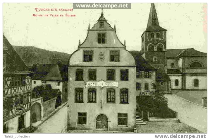 TURCKHEIM - Hôtel De Ville Et Eglise - Turckheim