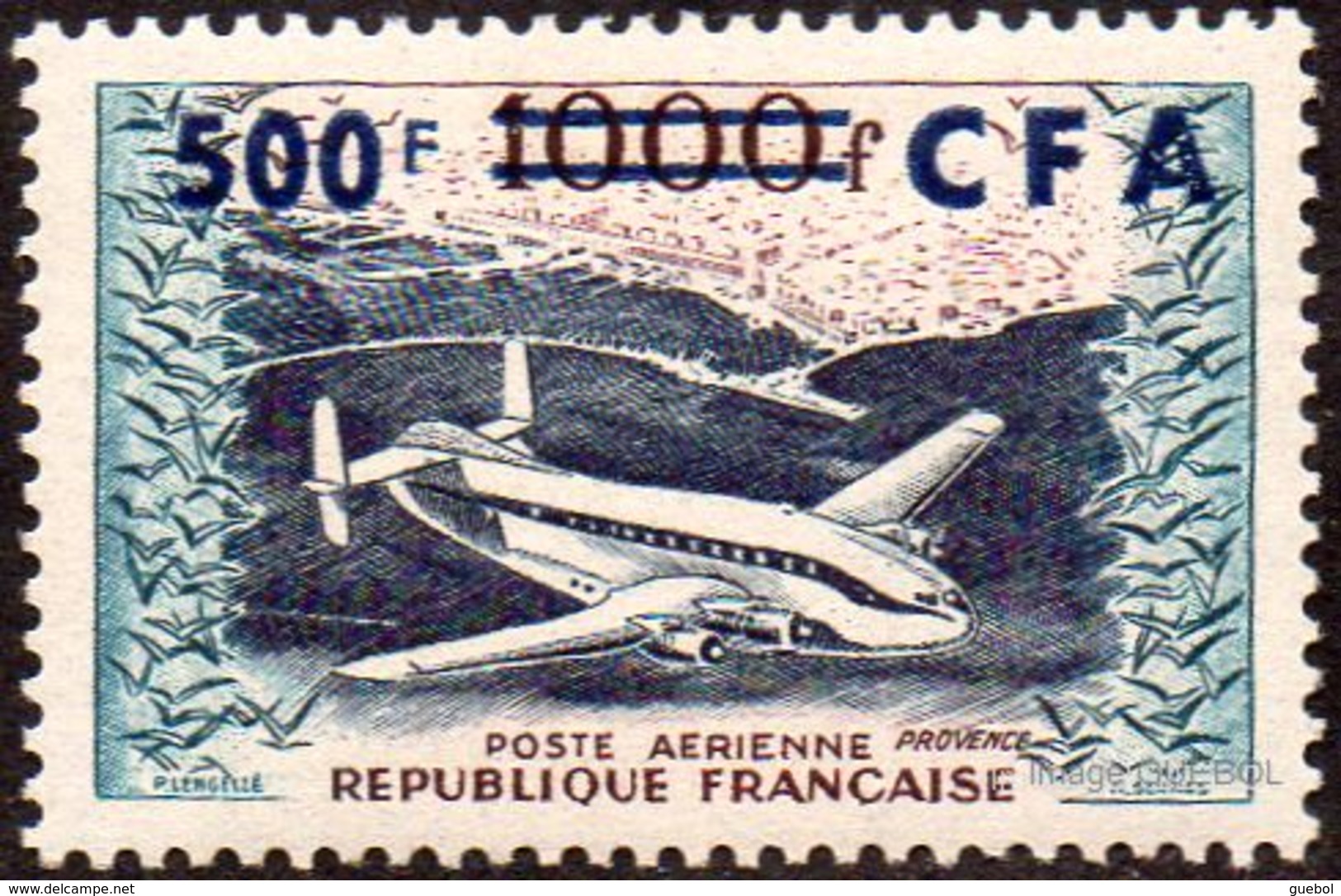 Réunion N° PA 55 ** Avion Provence - Poste Aériènne - Luftpost