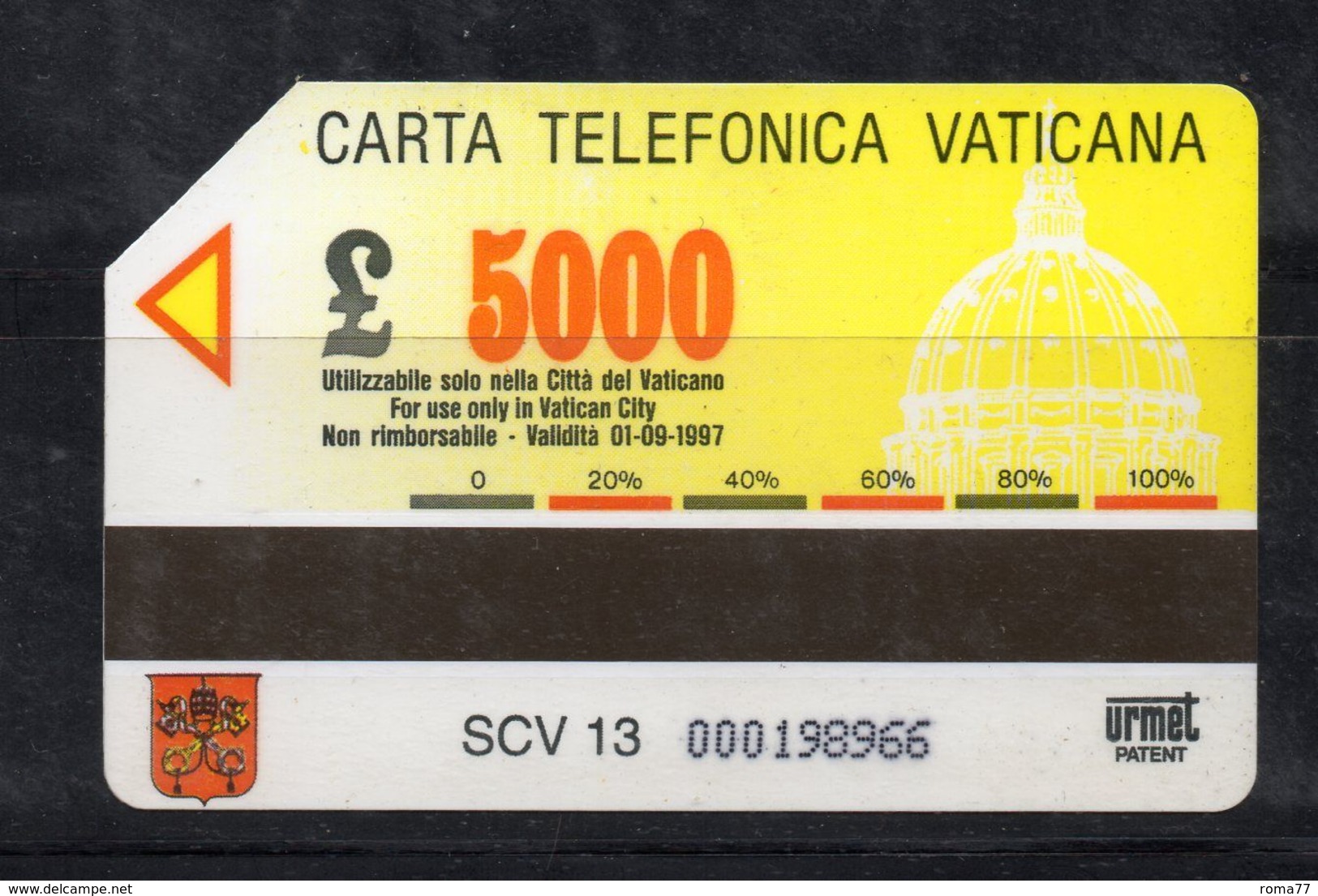 121 - VATICANO , RAFFAELLO SCADENZA 01/09/97 . USATA - Vaticano