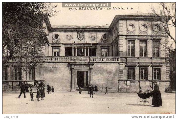 30 BEAUCAIRE Mairie, Animée, Ed L* 2713, 1915 - Beaucaire