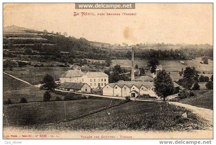 88 SENONES (environs) Le Menil, Vallée Des Gouttes, Usines De Tissage, Ed Weick 6180, 1915 - Senones