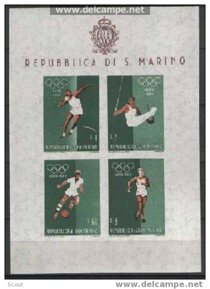 SAN MARINO - SAINT MARIN - 1960 - J. O. DE ROMA YT BF 8/10 NON DENTELE ** - Ete 1960: Rome