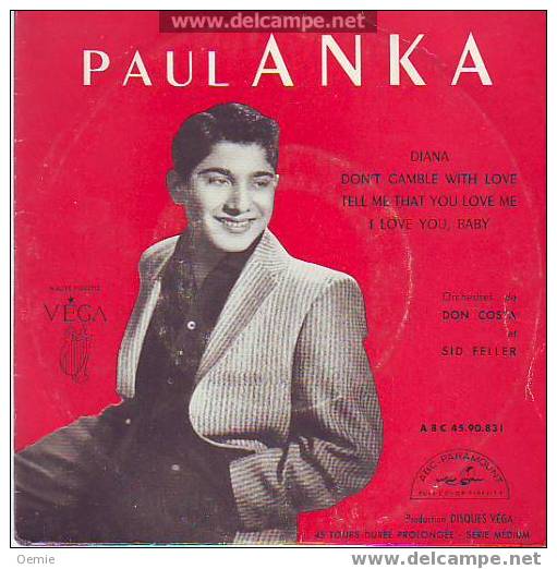 PAUL  ANKA   °°   DIANA - Autres - Musique Anglaise