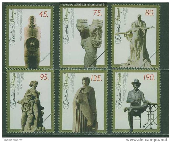 SPE0056 Specimen Sculptures Guerrier Fontaine Fernando Pessoa 2075 à 2080 Portugal 1995 Neuf ** - Unused Stamps