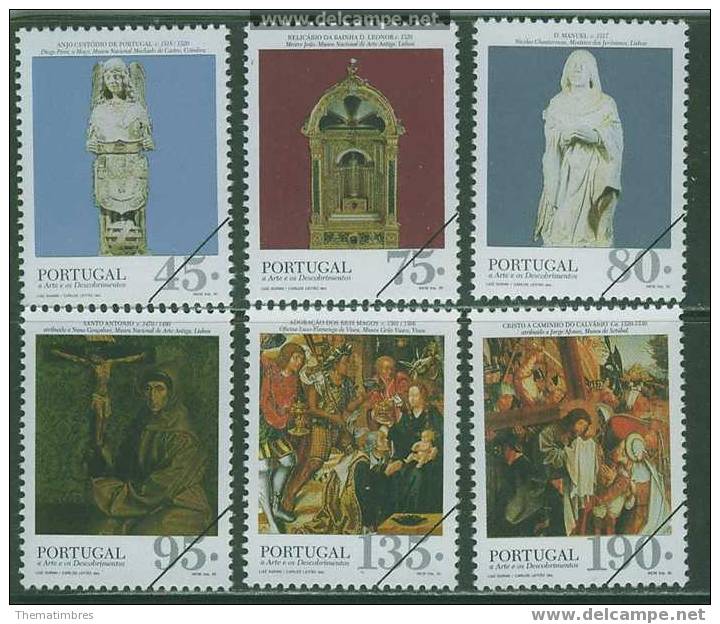 SPE0055 Specimen Art Et Decouvertes Statue Ange Reliquaire Rois Mages Christ Calvaire 2068 à 2073 Portugal 1995 Neuf ** - Unused Stamps