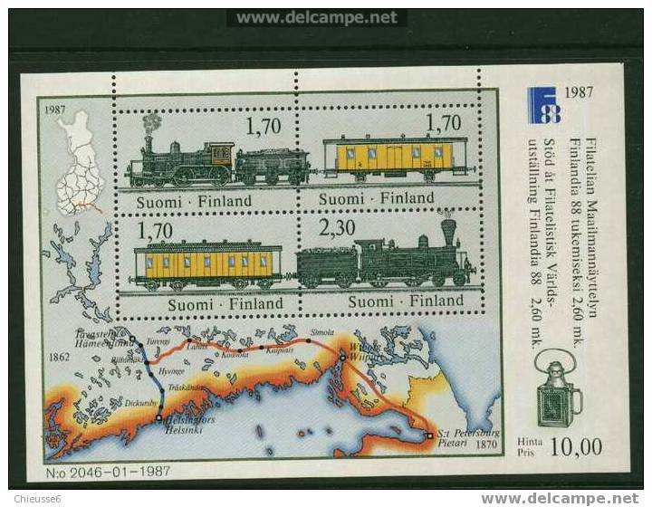 Finlande** Bloc N° 3 - "Finlandia 88" (III) Le Transport Du Courrier Par Chemin De Fer - Other & Unclassified