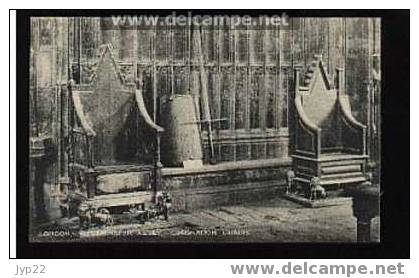 Jolie CP Ancienne Angleterre Londres Westminster Abbey Coronation Chairs Fauteui - Dos Sympal - Westminster Abbey