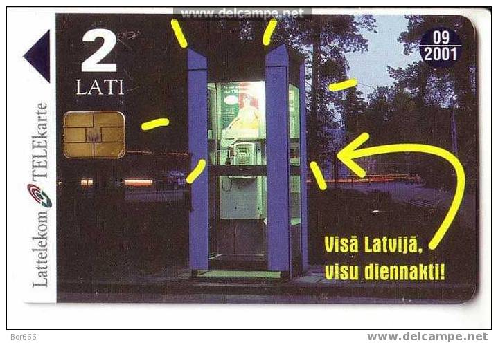 LATVIA USED PHONECARD - 2 Lati " CALL BOX " - Letonia