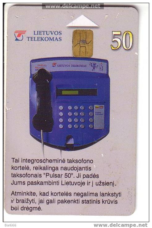 LITHUANIA USED PHONECARD - 50 Liti " TAXOPHONE " - Lithuania