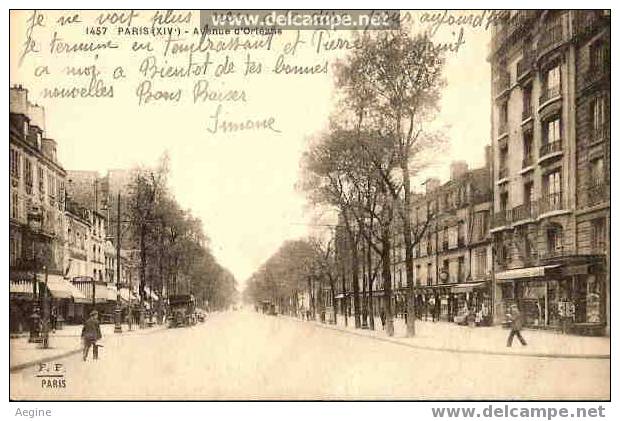 Paris 14eme- Ref No 75140- Avenue D Orleans - Bon Etat - Arrondissement: 14