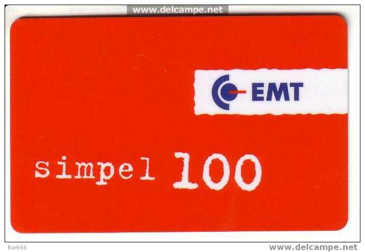 ESTONIA " EMT - Simpel 100 " Mobile Call Card (plastic) #3 - Estonie