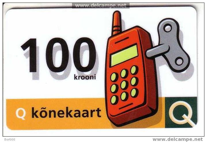 ESTONIA " Q " Mobile Call Card (plastic) #1 - Estonia