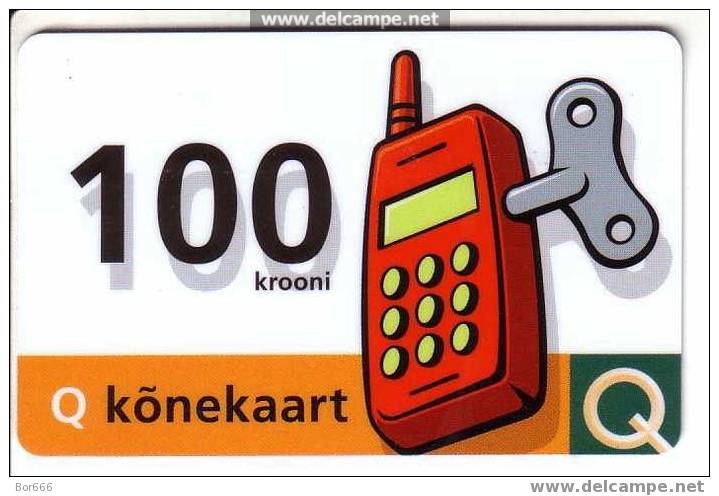 ESTONIA " Q " Mobile Call Card (plastic) #2 - Estonia