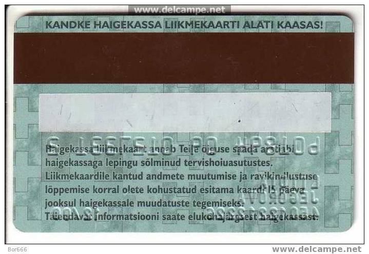 " ESTONIA Health Insurance Card " Member Card - Sonstige & Ohne Zuordnung
