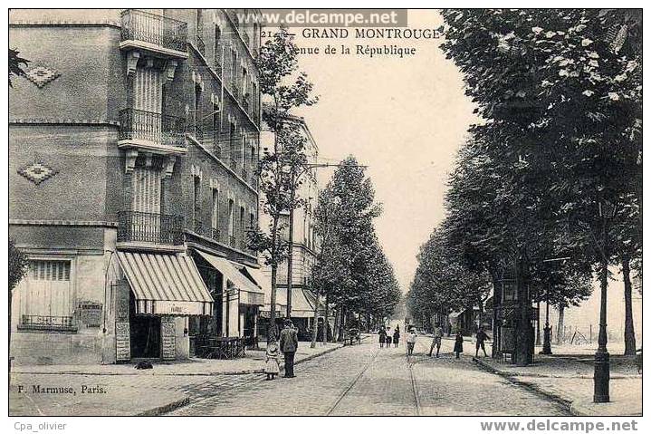 92 MONTROUGE Avenue De La République, Animée, Ed Marmuse 21, Grand Montrouge, 1907 - Montrouge