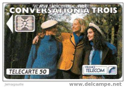 TELECARTE F281 SC4 07/1992 CONVERSATION A TROIS 50U -*- - Verzamelingen