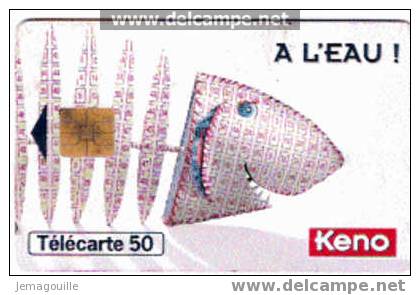 TELECARTE F624 SO3 02/1996 KENO 96 50U -*- - Lots - Collections