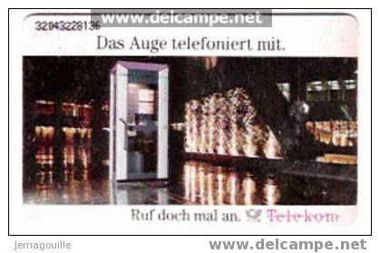 TELECARTE ALLEMANDE - TELEKOM PD2 1992 12DM - DAS AUGE TELEFONIERT MIT - Collezioni