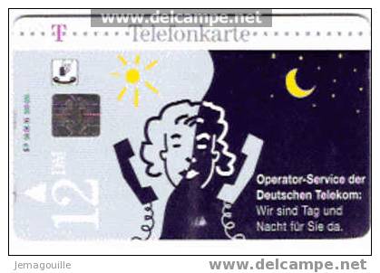 TELECARTE ALLEMANDE TELEKOM SP 08 06/1995 12DM OPERATOR-SERVICE DER DEUTSCHEN - Collections