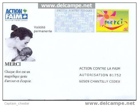 PRET A POSTER REPONSE " Action Contre La Faim " NEUF ( 0509391 Repiquage Timbre Merci ) - Prêts-à-poster:reply