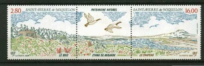 St Pierre Et Miquelon . **   N° 604A - Triptyque   Patrimoine Naturel - Other & Unclassified