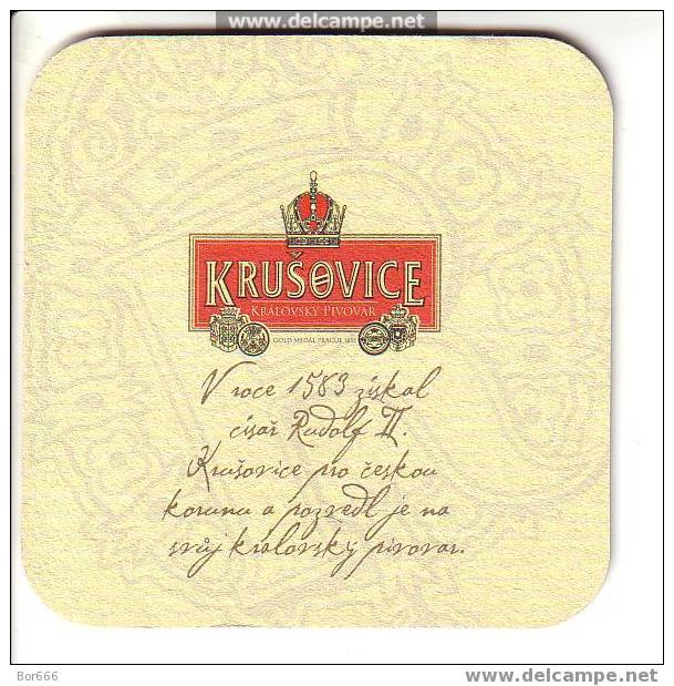 CZECH BEER / BIER COASTER - KRUSOVICE - Sous-bocks