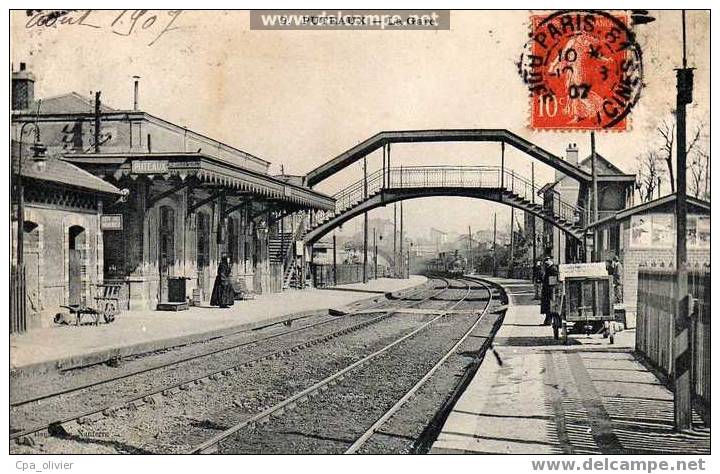 92 PUTEAUX Gare, Intérieur, Quais, Animée, Ed Baudinière 9, 1907 - Puteaux