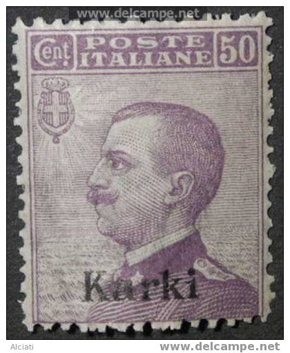 Egeo-Egee-Aegean Island 1912, Italian Emission Overprinted Karki, Sassone 7, Mint Lightly Hinged - Ägäis (Carchi)