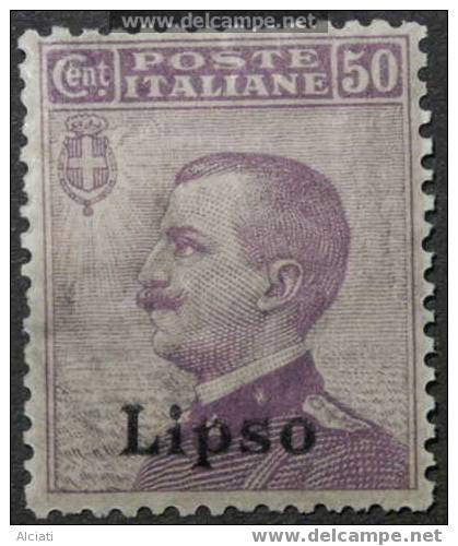 Egeo-Egee-Aegean Island 1912, Italian Emission Overprinted Lipso, Sassone 7, Mint Lightly Hinged - Egeo (Lipso)