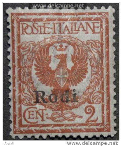 Egeo-Egee-Aegean Island 1912, Italian Emission Overprinted Rodi, Sassone 1, Mint Lightly Hinged - Aegean (Rodi)