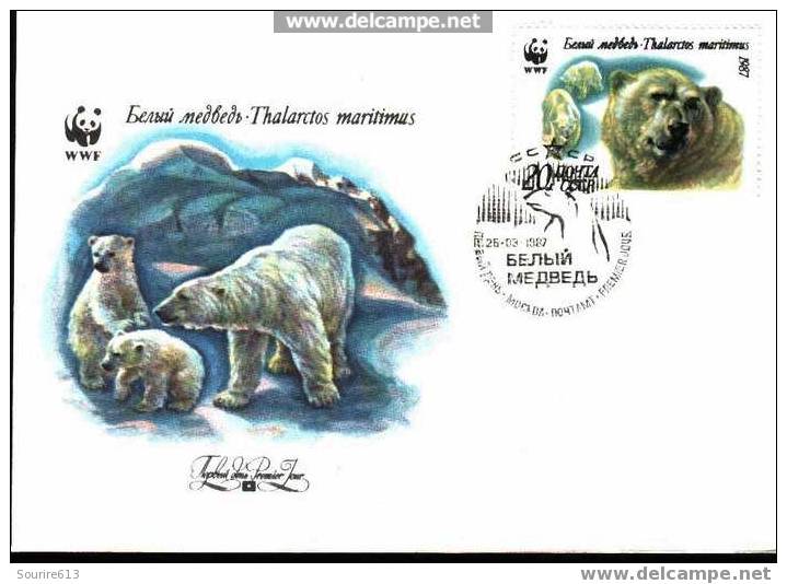 Fdc Animaux > Mammifères > Ours Urss 1987 - Bears