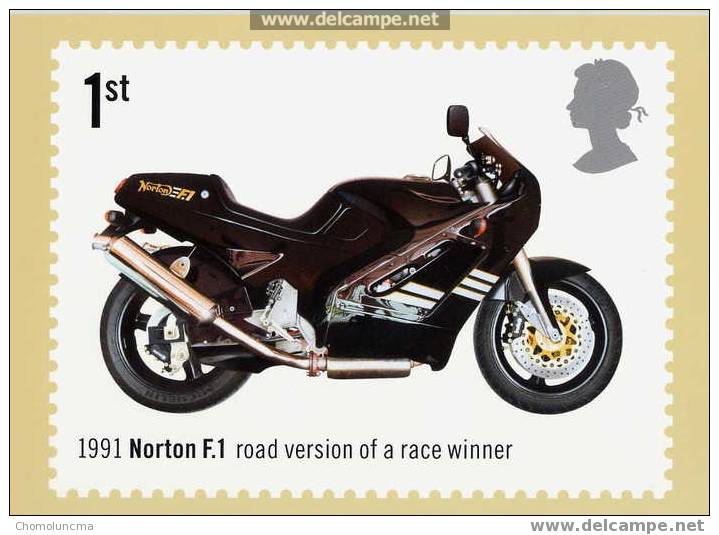 Moto Motorbike Motorcycling Motorrad Motor Velomotor 1991 Norton Carte Postale Du Timbre - Motorräder