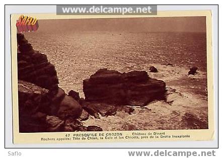 CPA (29) Morgat Presqu'île De Crozon : Château De Dinant  Tête De Chien, La Cale Et Les Chicots Près Grotte Inexplorée - Crozon