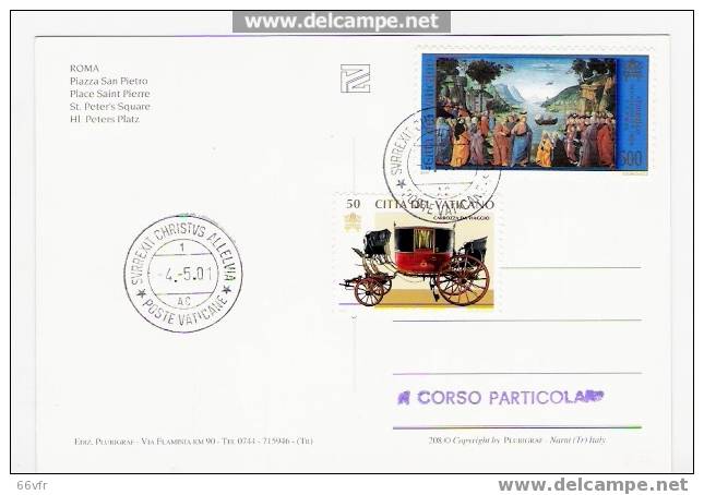 VATICAN / CP / 2001 - Lettres & Documents