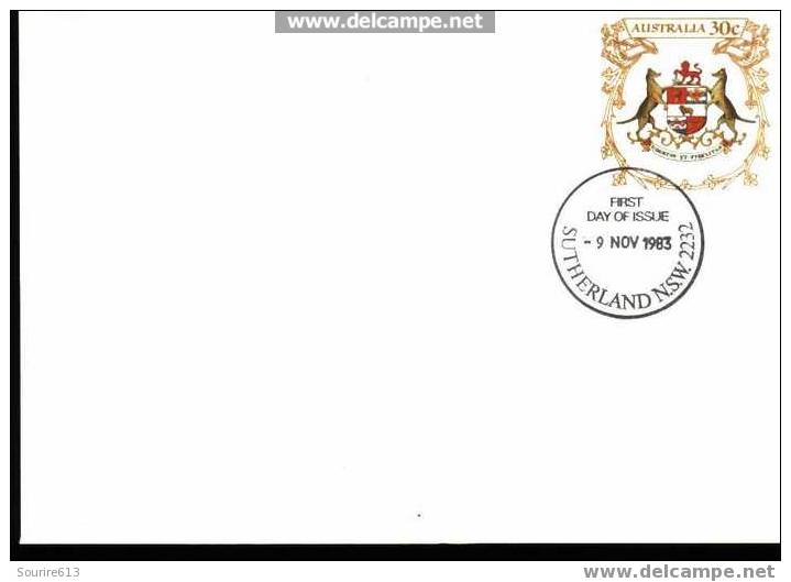 PAP Armoiries > Enveloppes Australie 1983 Blason Tasmania - Covers