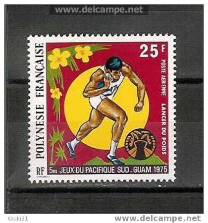 Polynésie Française YT PA 93 ** : Lancer Du Poids - 1975 - Unused Stamps