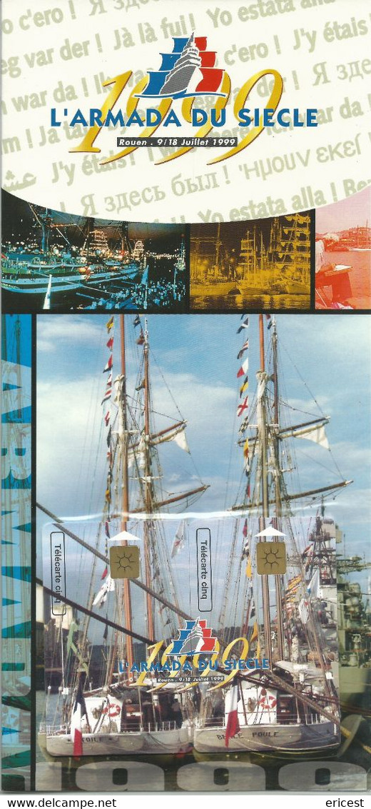 ENCART ARMADA DU SIECLE 07.99 PUZZLE 2 CARTES 5 UNITES NEUF - 5 Eenheden