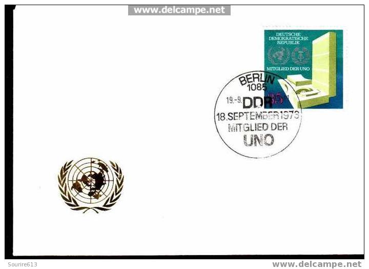 Fdc Organisations > Organisations Internationales Allemagne 1973 UNO Nations Unies - Autres & Non Classés