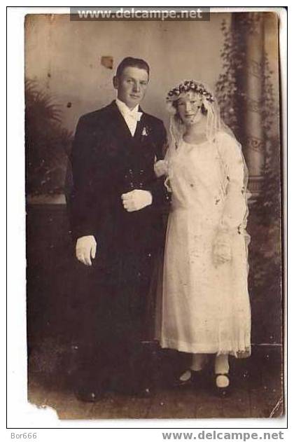 GOOD OLD WEDDING PHOTO / POSTCARD (1) - Huwelijken