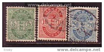 L4290 - DANEMARK DENMARK Yv N°35a/37a - Usado